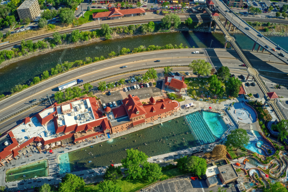 Aerial,View,Of,Downtown,Glenwood,Springs,And,Its,Large,Hot